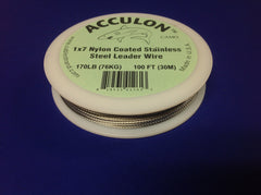 Acculon 100 Foot Spool - Clear Nylon - Camouflage Stainless Steel